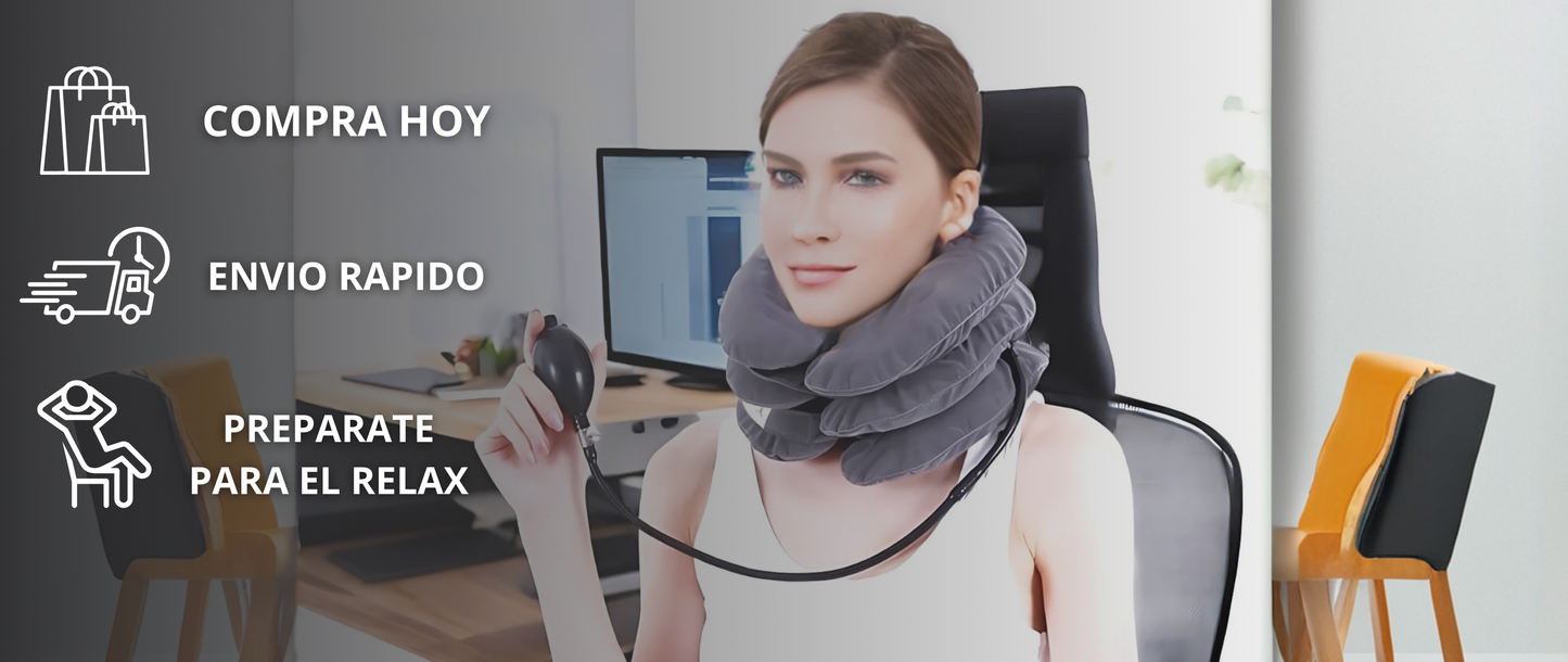 Almohada Cervical Terapéutica Inflable – Alivio para la Espondilosis